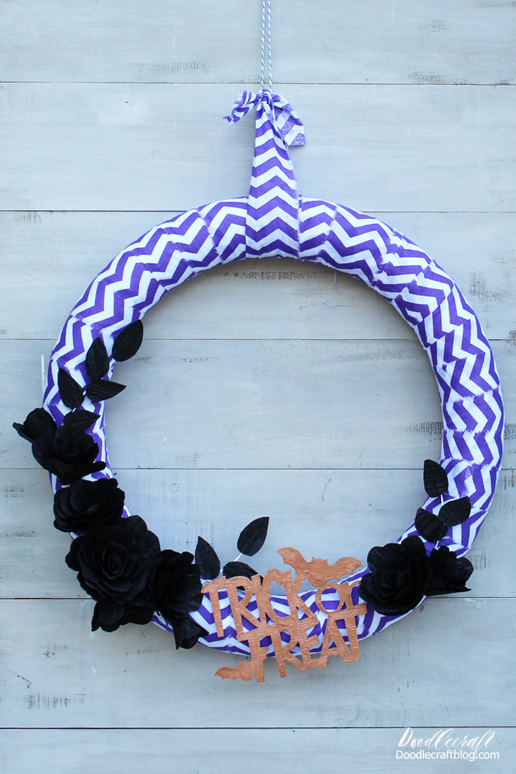 DIY Crepe Paper Roses Wreath!