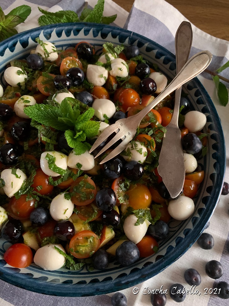 Lentejas Caviar con Bocconcini y Arándanos | Ensalada lentejas-caciar-ensalada