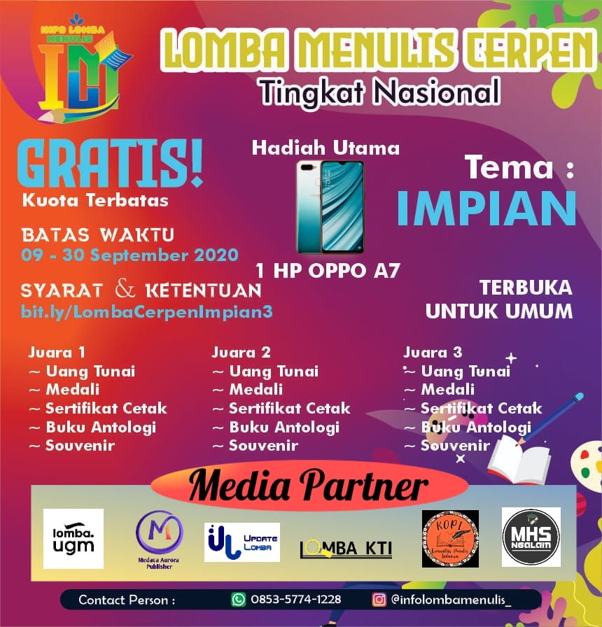 Lomba Menulis Cerpen Berhadiah Handphone Tingkat Nasional Info Lomba Menulis