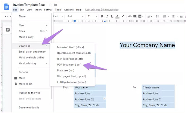 Template Google Docs Gratis untuk Membuat Faktur-6 Template Google Docs Gratis untuk Membuat Faktur-6