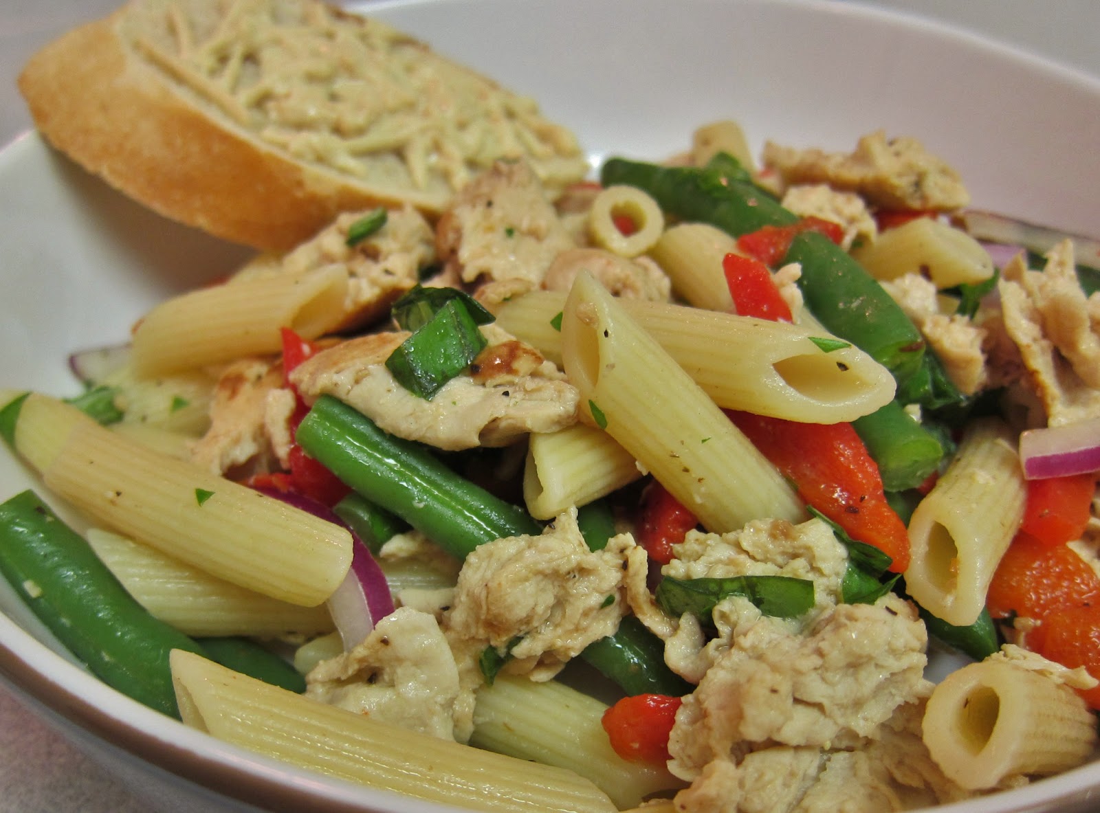 The Vegan Chronicle ChickenPenne Salad with Green Beans