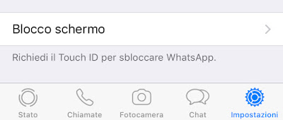 WhatsApp impostazioni sulla Privacy del Blocco schermo