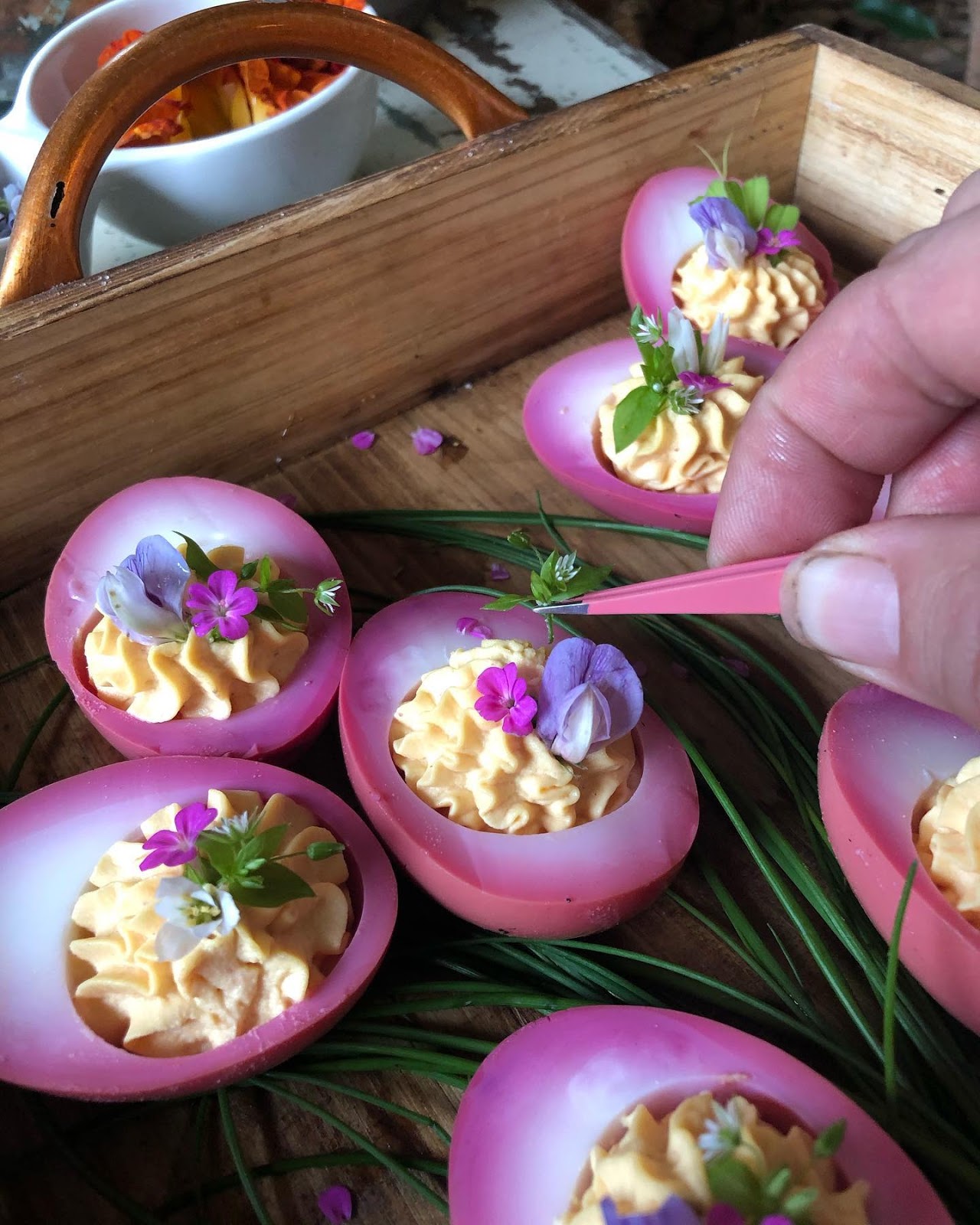 What To Do With Left Over Easter Eggs Make Spring Garden Deviled Eggs {RECIPE}