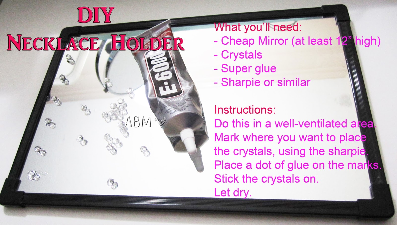 A Beauty Moment DIY Mirror Necklace Holder