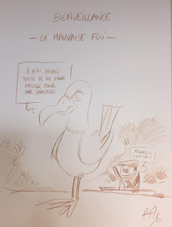 Dessins satiriques réalisés en direct durant un Seminaire SOPRA-STERIA permettant d'orienter un partenariat vers une communication ouverte entre les équipes ©Guillaume Néel