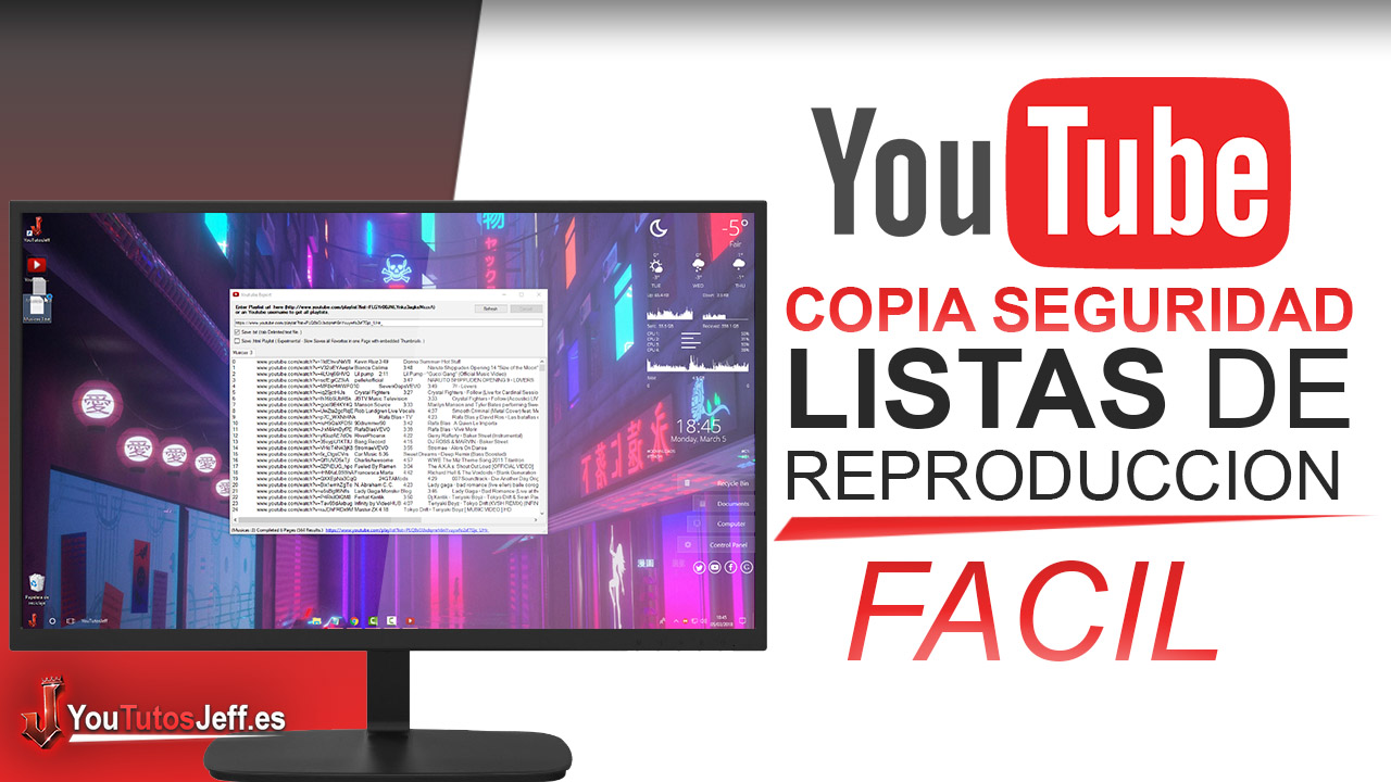Hacer una Copia de Seguridad de Listas de Reproducion en Youtube