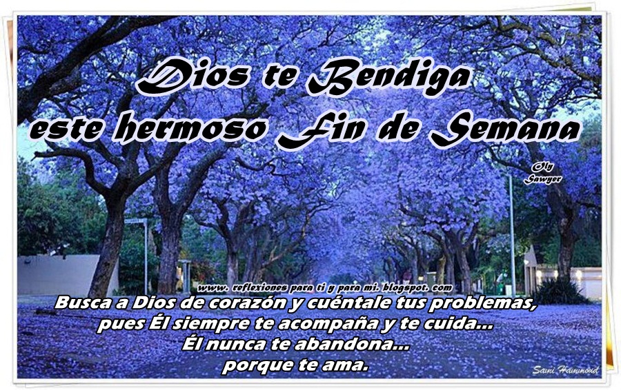 buenos deseos para ti y para mÍ dios te bendiga este hermoso fin