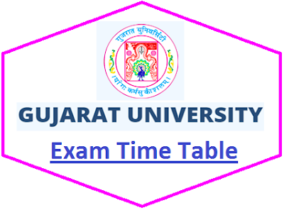 Gujarat University Even Sem Time Table 2020