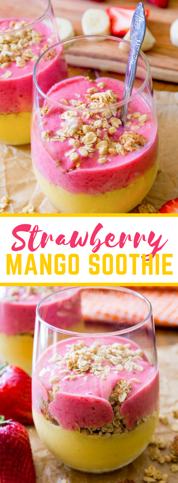 Strawberry Mango Breakfast Smoothie #healthy #diet