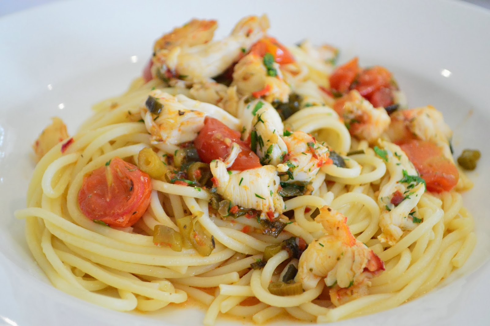 Lemon and Oregano Lobster Linguine
