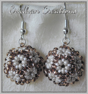beaded balls earrings