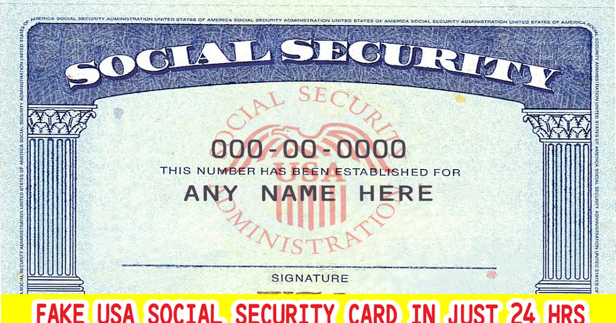 Social Security Card Template Photoshop