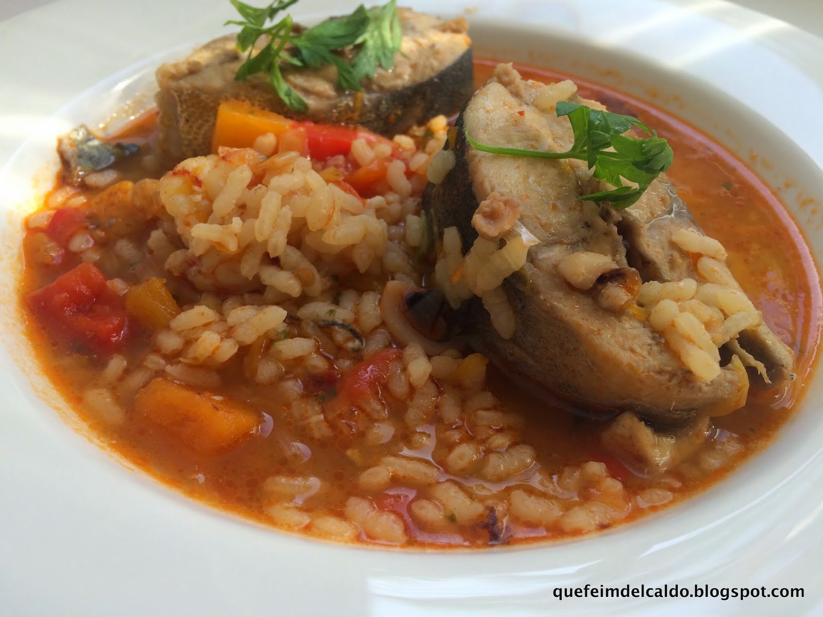 Arroz Caldoso DE Llampuga, Gambas Y Calabaza.