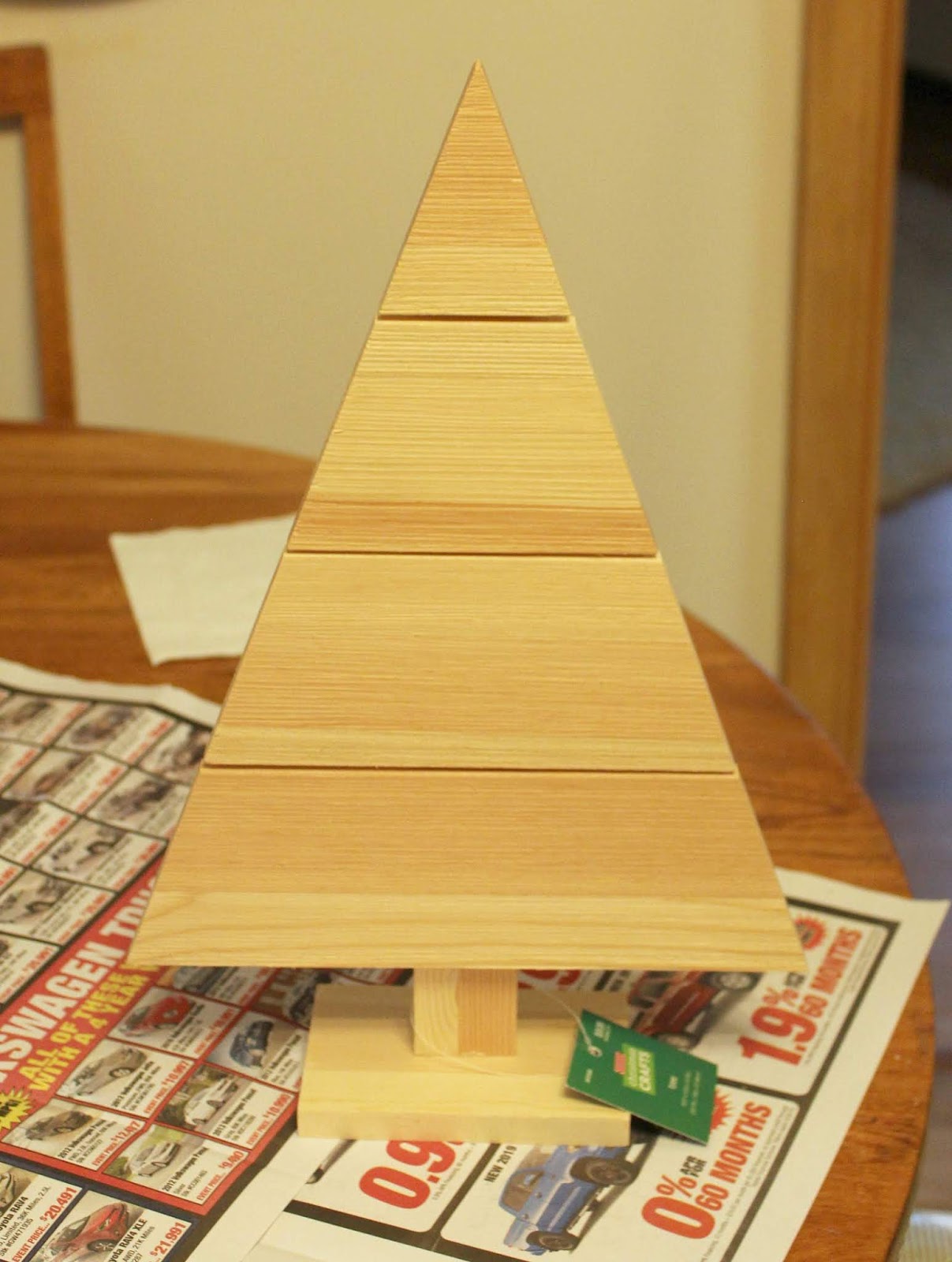 Decorating A Hobby Lobby Wooden Christmas Tree Cutout Organized Clutter