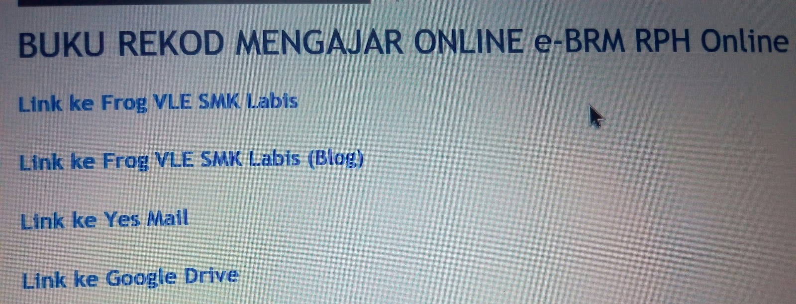 SMK LABIS SEGAMAT: BUKU REKOD MENGAJAR ONLINE e-BRM RPH Online