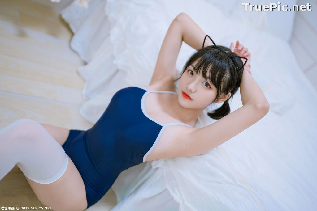 Image [MTCos] 喵糖映画 Vol.040 – Chinese Model 猫君君MaoJun – Navy Blue Monokini - TruePic.net - Picture-36