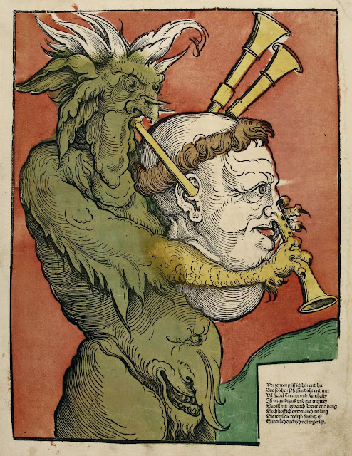 (13). Эрхард Шён. Дьявол с волынкой. Ок. 1535.