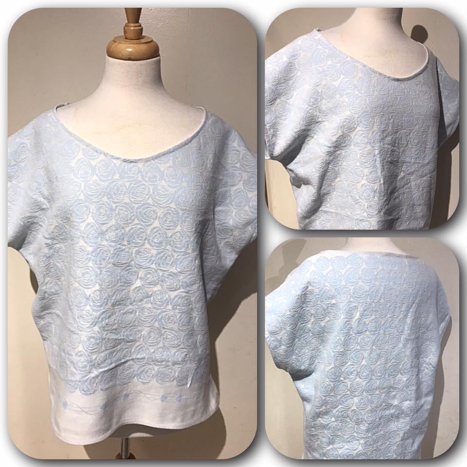 Oscha Blue Roses Blouse S/M