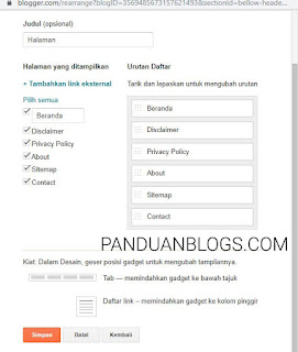 Menampilkan Halaman Statis di Blog