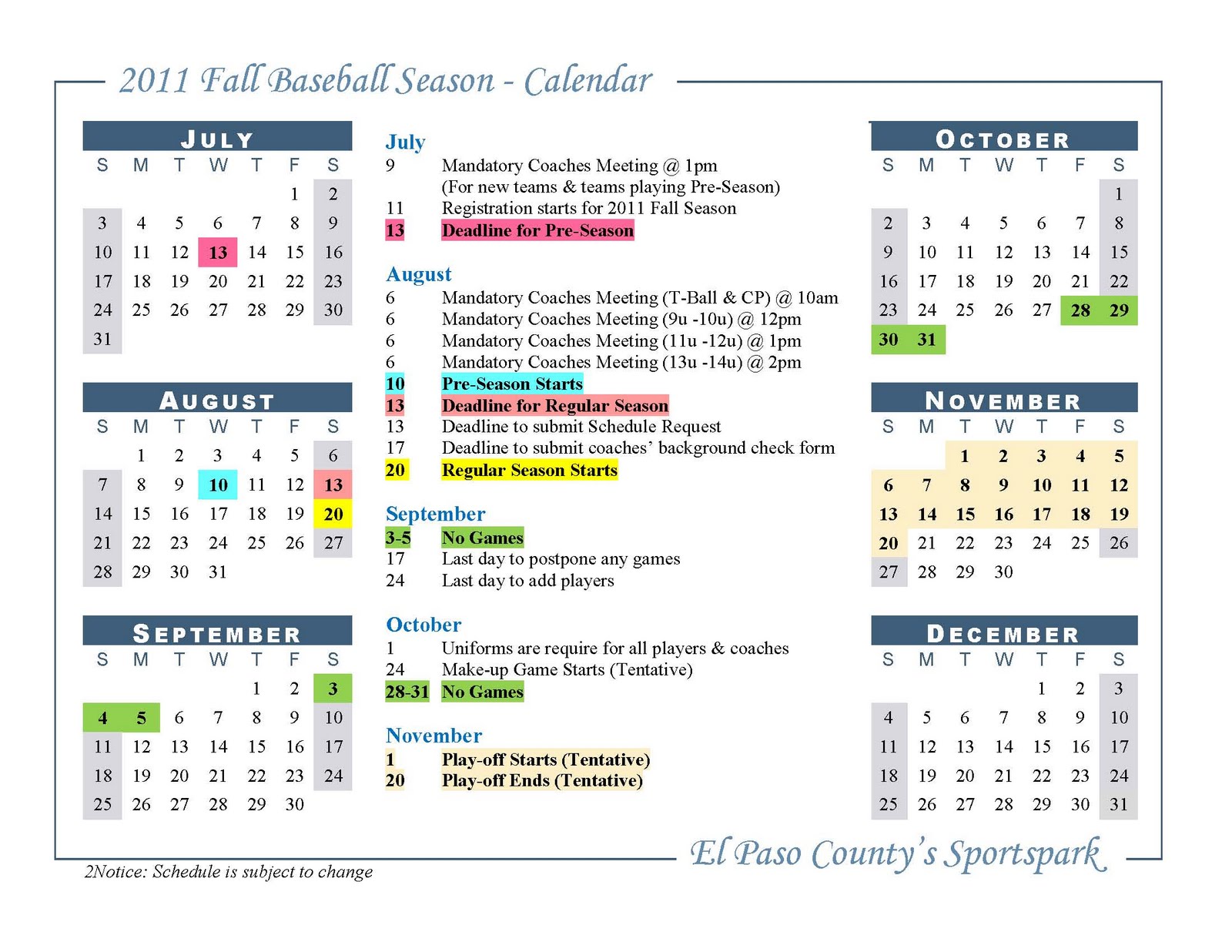 El Paso Rockies Baseball 2011 Fall Baseball Season Calendar el-paso-rockies-baseball-2011-fall-baseball-season-calendar