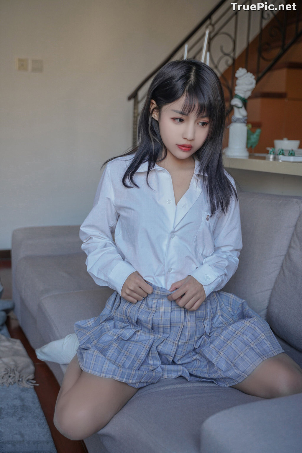 Image [MTCos] 喵糖映画 Vol.047 – Chinese Cute Model – Sexy Student Uniform - TruePic.net - Picture-2