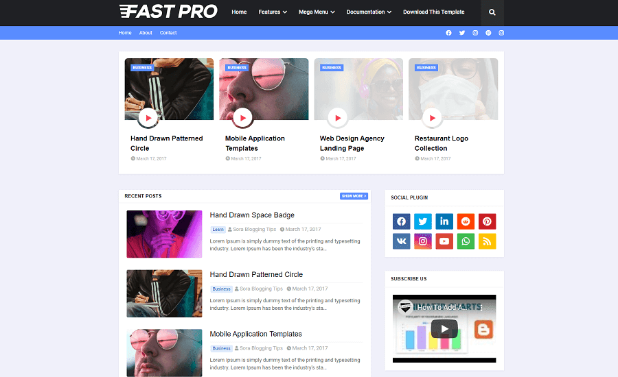 FastPro v1.0 - Responsive Magazine Blogger Template