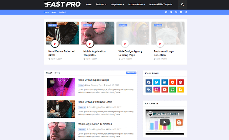 FastPro v1.0 - Responsive Magazine Blogger Template