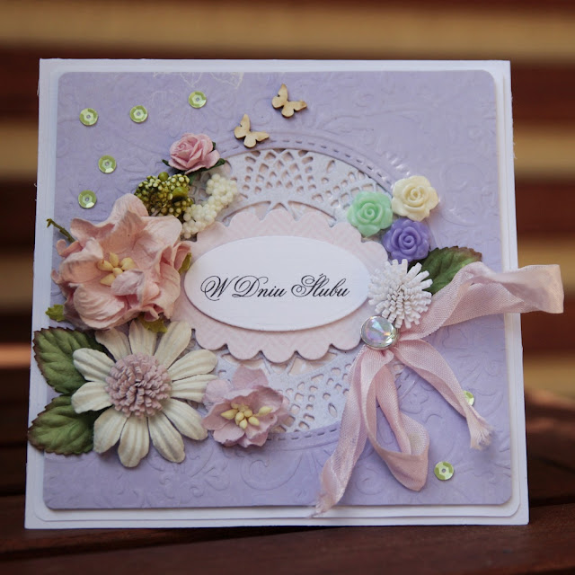 Scrap Pasja: Kartka w układzie centralnym