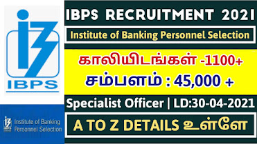 IBPS Specialist Officer Reserve List 2021