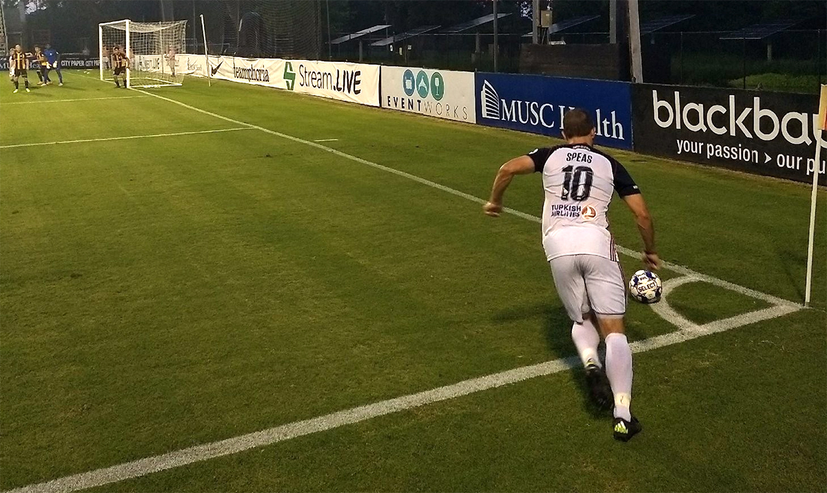 Bloody Shambles Soccer Indy's Battery Runs Low In Charleston