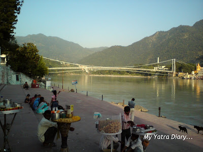 The Suspension bridge - Laxman Jhula in Rishikesh