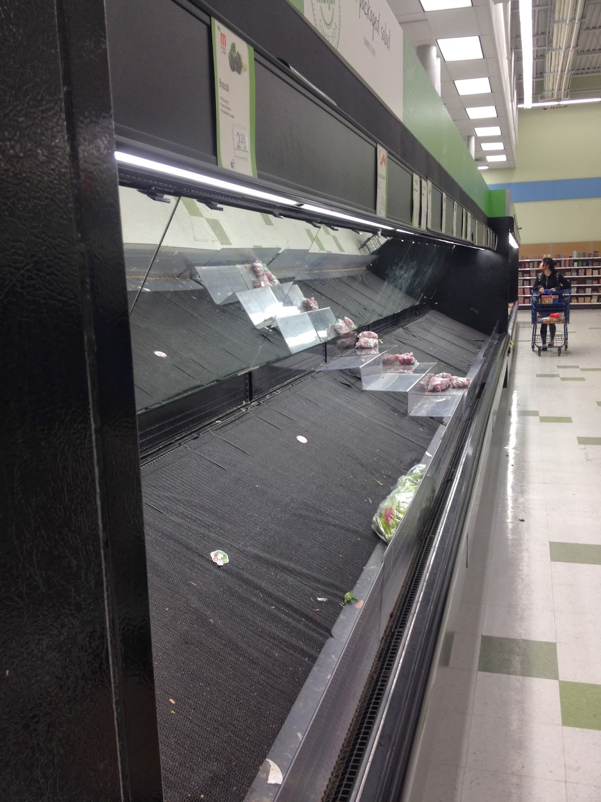 Damn Arbor Empty shelves at Carpenter Rd. Meijer