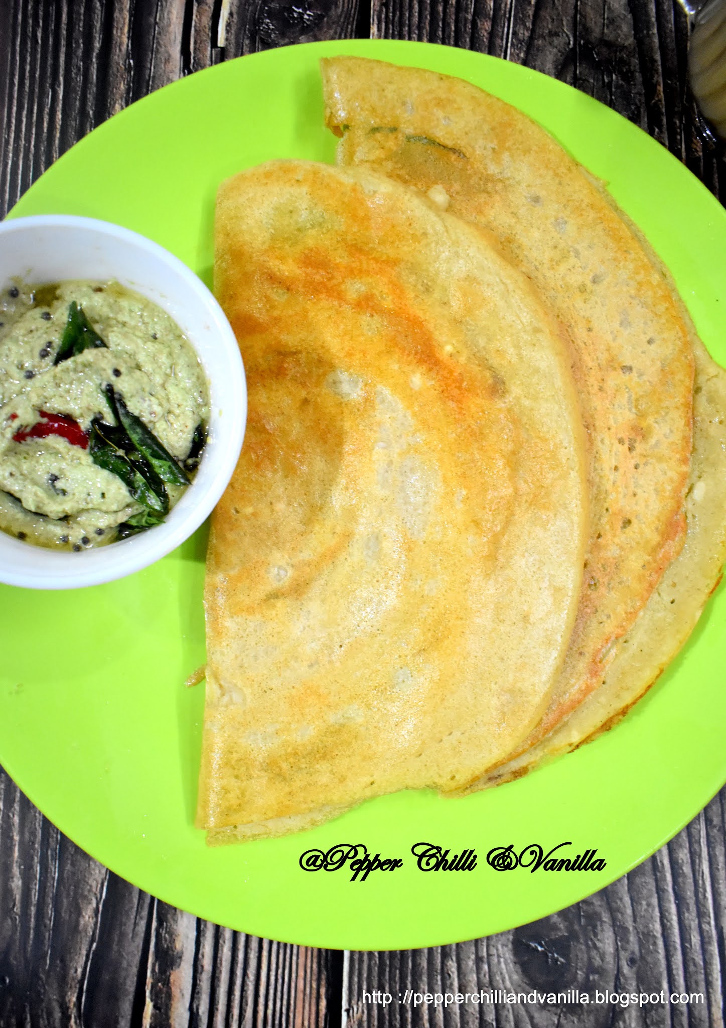 Mixed Lentil Dosa/No Rice Lentil Dosa/Mixed Dal Dosa Pepper, Chilli