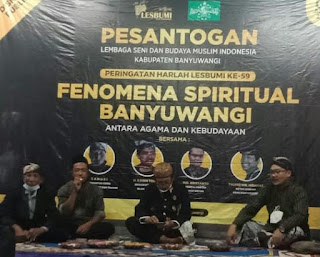 LESBUMI BANYUWANGI GELAR DISKUSI FENOMENA SPIRITUAL DI BUMI BLAMBANGAN LESBUMI BANYUWANGI GELAR DISKUSI FENOMENA SPIRITUAL DI BUMI BLAMBANGAN