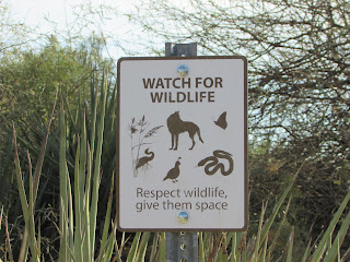 Wildlife Sign at Preserve