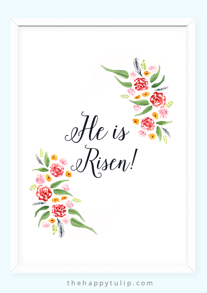 Free Watercolor Easter Printables │ thehappytulip.com