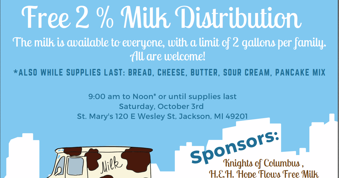 Jackson Area Assembly 2186 Milk Distribution 2020
