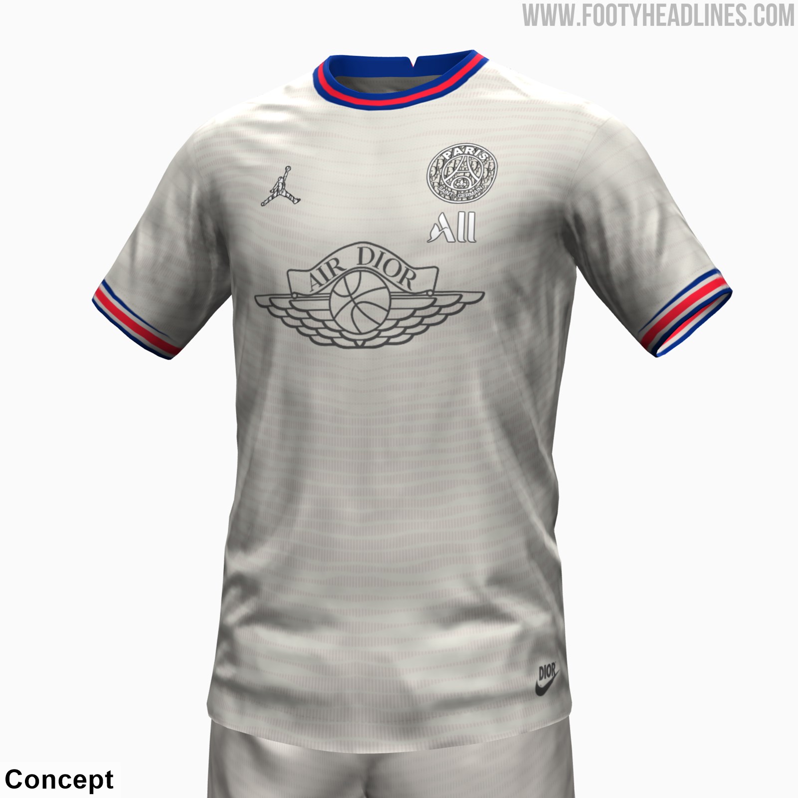 DIOR PARIS SAINT GERMAIN WHITE T-SHIRT