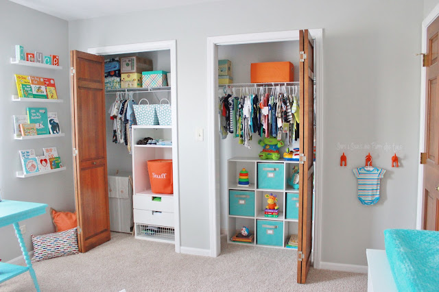 Organizing baby closet
