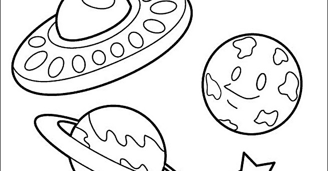 Coloring Book Pdf: Preschool Sky and Planetary Activities