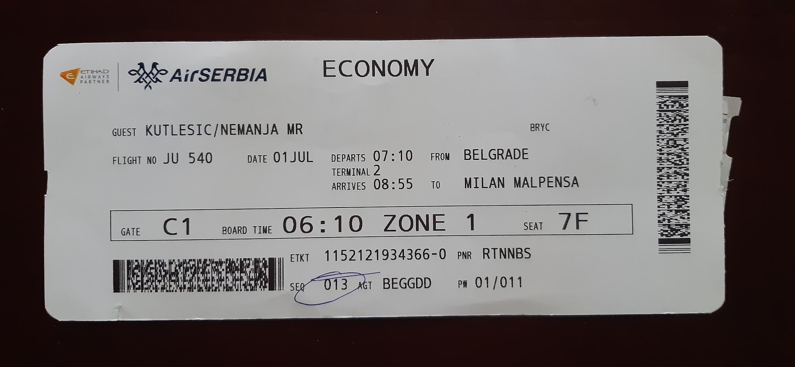 Travelling amid a pandemic from Belgrade to Milan