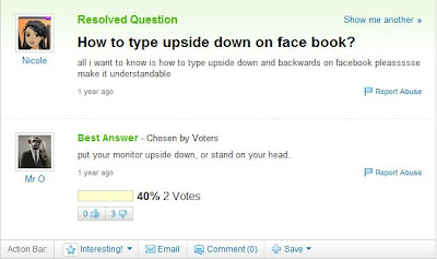 How to write upside down on facebook