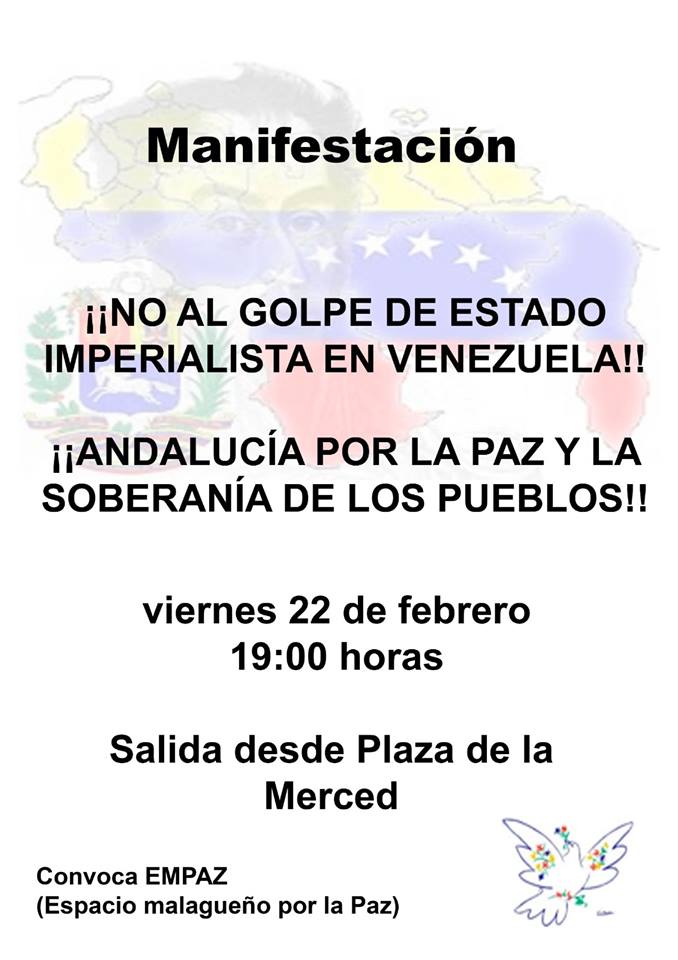 ¡NO AL GOLPE DE ESTADO IMPERIALISTA EN VENEZUELA! ¡ANDALUCÍA POR LA PAZ Y SOBERANÍA DE LOS PUEBLOS!