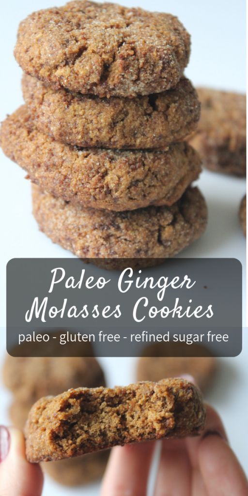 Healthy Ginger Molasses Cookies {Gluten Free, Paleo} Food and Drink