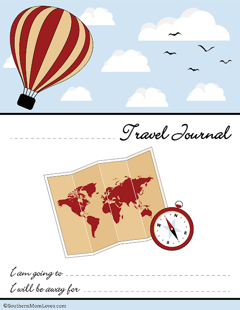southern mom loves travel journal for kids free printable