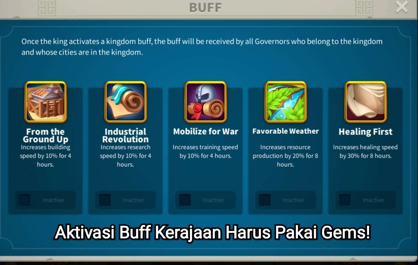 kingdom buff kerajaan rise of kingdoms rok