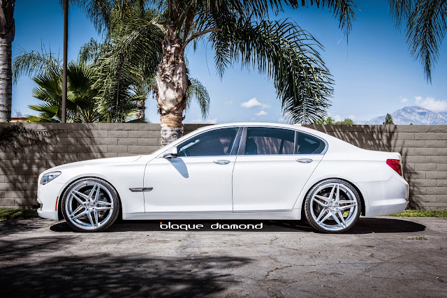 2012 BMW 7 Series with 22 Inch BD-8’s in Silver Polish - Blaque Diamond Wheels