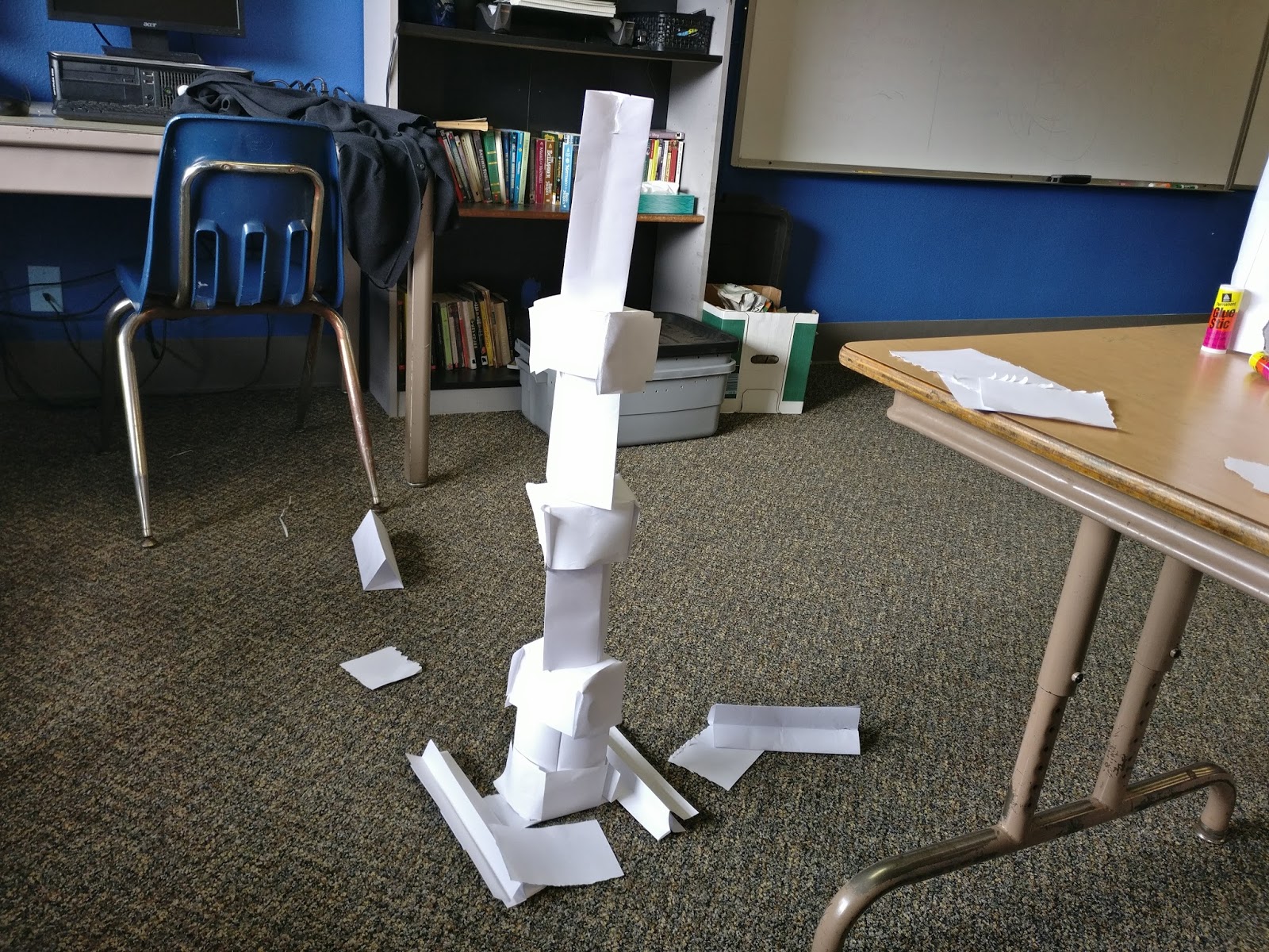 Seabury FourthFifth grade Paper Tower Challenge