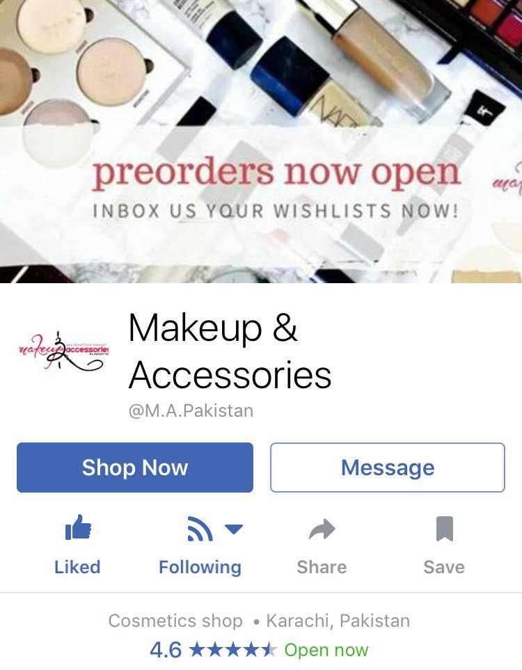 Authentic Makeup sellers in Pakistan