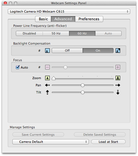Mactaris: Logitech HD C615 on Mac OS X